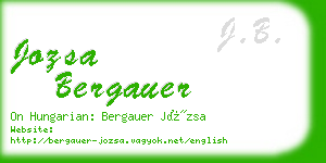 jozsa bergauer business card